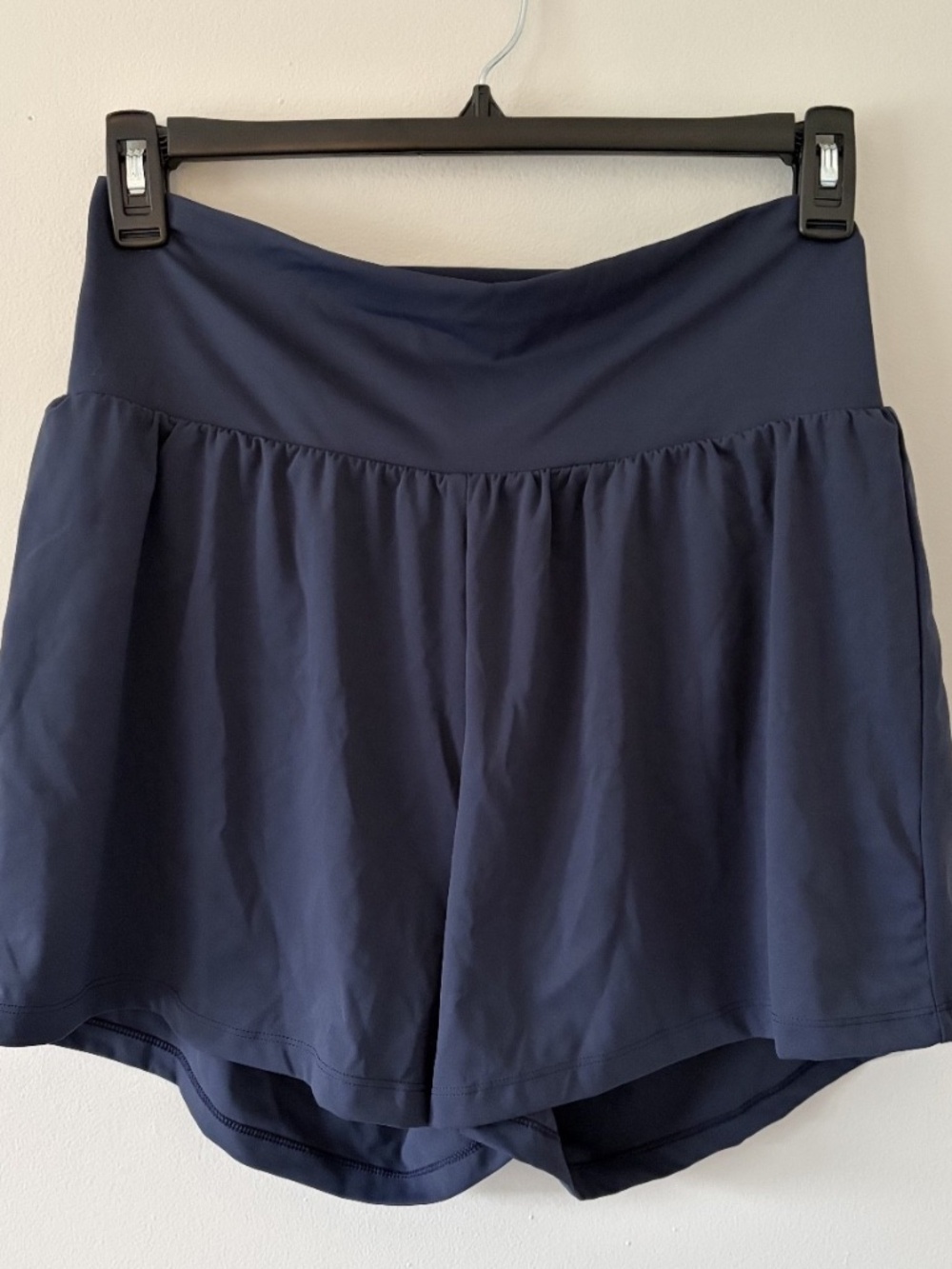 Halara Navy Blue High Waisted Flowy 2-in-1 Activewear Shorts XL Long 02834666